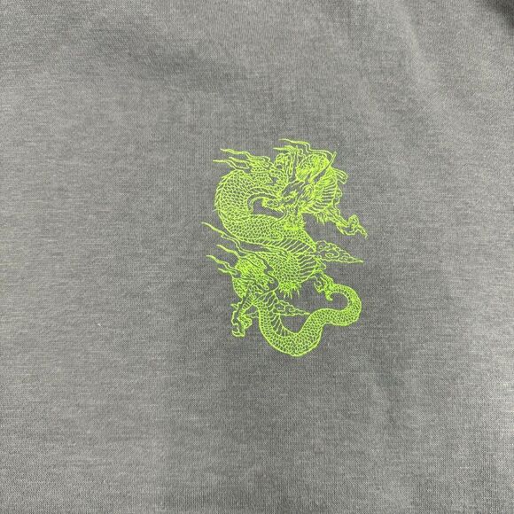 Snood Overside Hoodie Mens Small Grey Fearless Turtleneck Fleece Sweatshirt - Picture 6 of 14